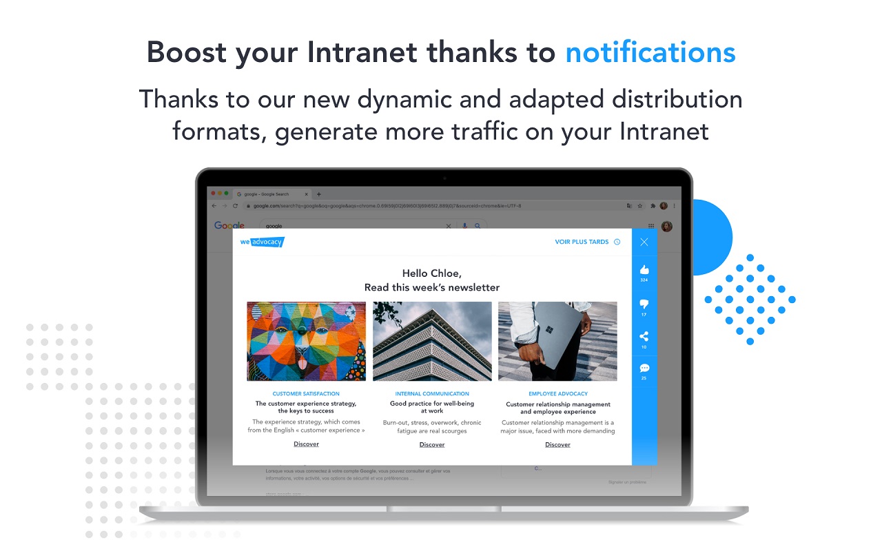 we advocacy notification chrome extension Preview image 2