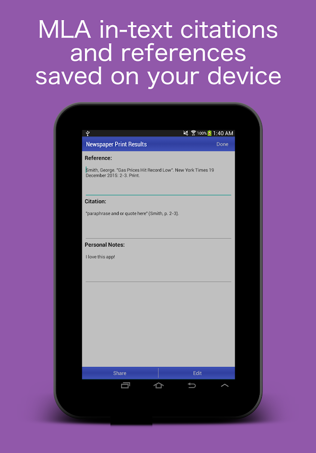 MLA Citation Generator - Android Apps on Google Play