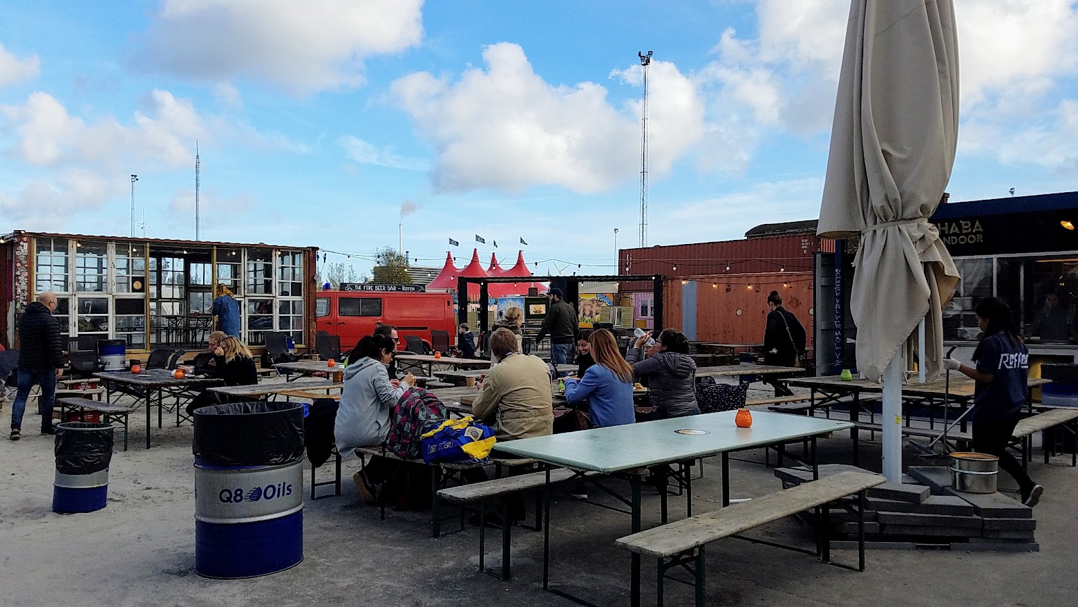 The Reffen street food market, You'll find more then 30 food carts, as well as some additional creative spaces that have popped up here.