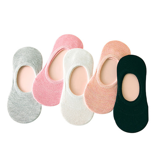 Title 5, Silicone Non-slip Solid Color Female Socks Wome...