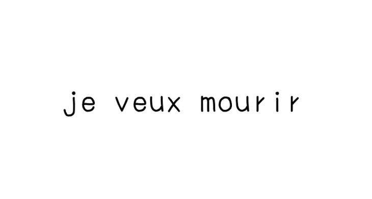 「je veux mourir」のメインビジュアル