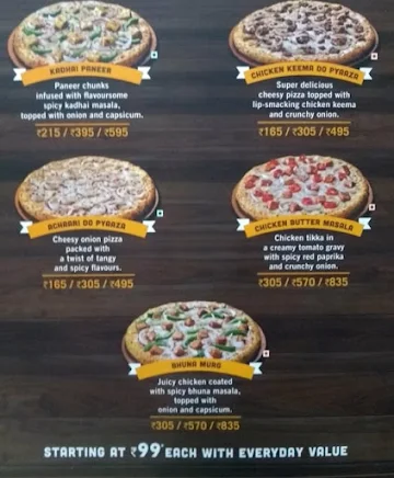 Domino's Pizza menu 