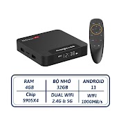 Android Tivi Box Magicsee N5 Max X4 - Chip S905X4 , Android 11 , Ram 4Gb , Bộ Nhớ 32Gb , Phiên Bản 2022