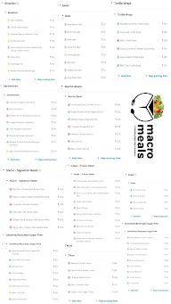 Macro Meals menu 2