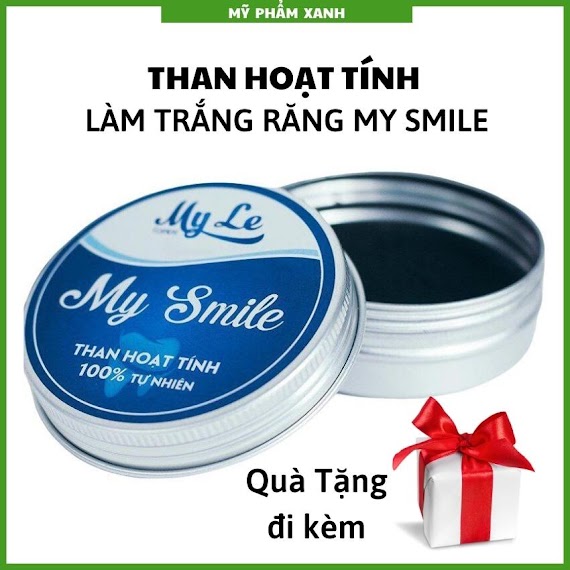 Tẩy Trắng Răng Bột Trăng Răng Than Hoạt Tính My Smile 50Gr Bột Đánh Răng Từ Than Tre Hoạt Tính