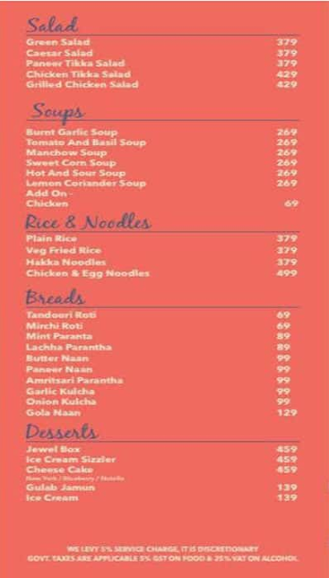 Gola Sizzlers - Naresh Gola Group menu 