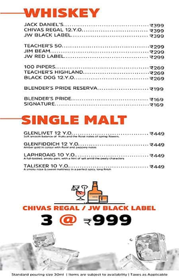 Charcoal - The Veg Barbeque menu 