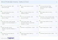 The Brooklyn Creamery - Healthy Ice Cream menu 1