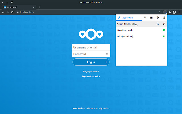 Passwords for Nextcloud Browser Extension chrome extension