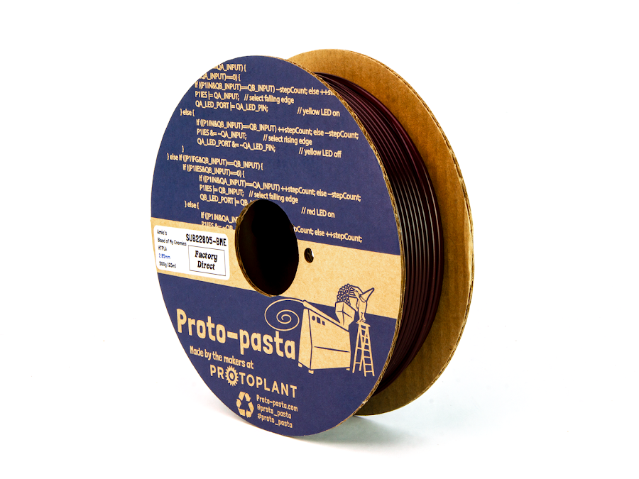 Proto-Pasta "Blood of My Enemies" Deep Translucent Red HTPLA - 2.85mm (0.5kg)