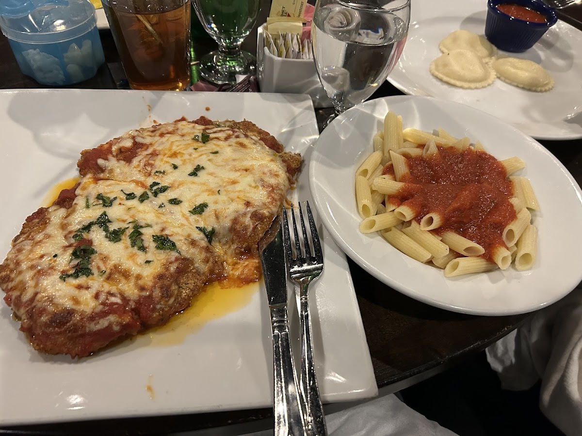 Before - GF Chicken Parm and pasta