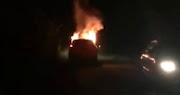 Cellphone footage of Reshall Jimmy's Ford Kuga on fire on 15 December 2015