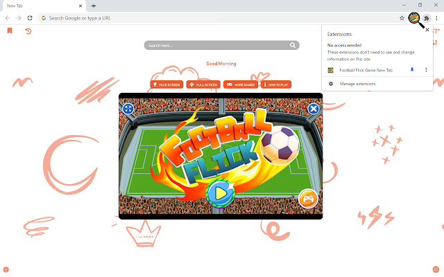 Football Flick Game New Tab