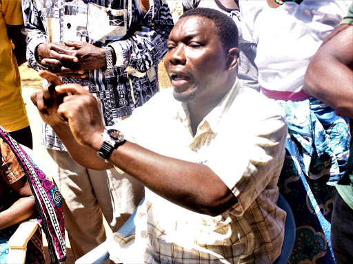 Nzaro Katana, Said's friend who is among the last people to be in contact with before his disappearance on October 25. He was addressing journalists at Said's home in Gako, Kilifi town