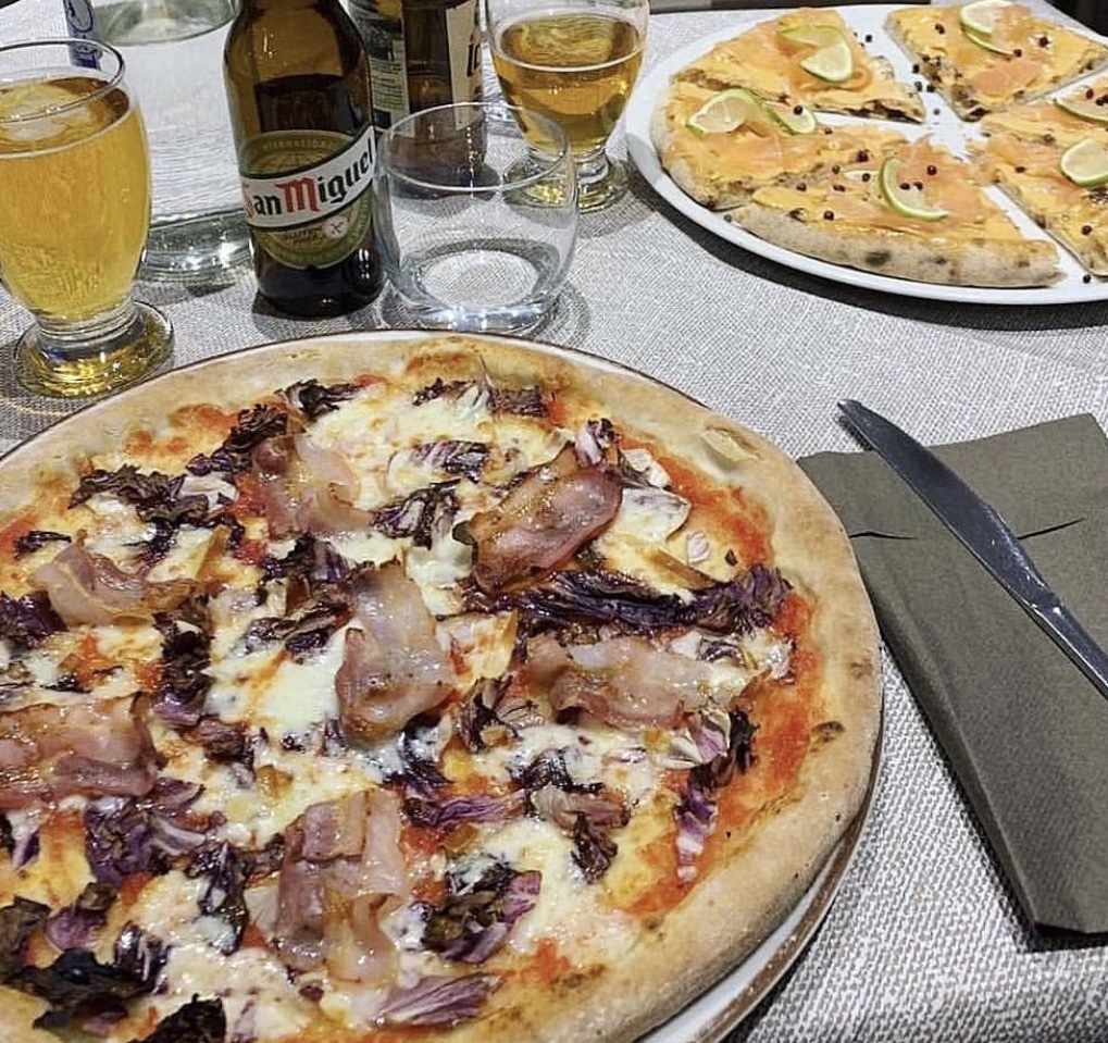 Pizza and beer gluten free