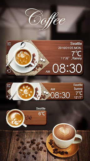 Coffee GO Weather Widget Theme