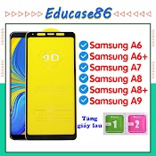 Cường Lực Samsung A6 2018, A6 Plus, A7 2018, A8 2018, A8 Plus, A9 2018, Tặng Kèm Giấy Lau Kính Khô Và Ướt Educase86