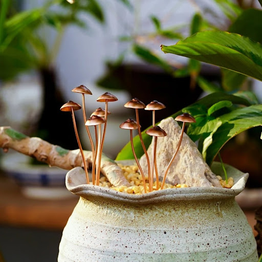 Title 1, Creative Metal Simulation Mushroom Courtyard De...