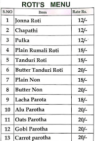 Ruchi Currys menu 4