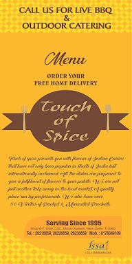 Touch Of Spice menu 4