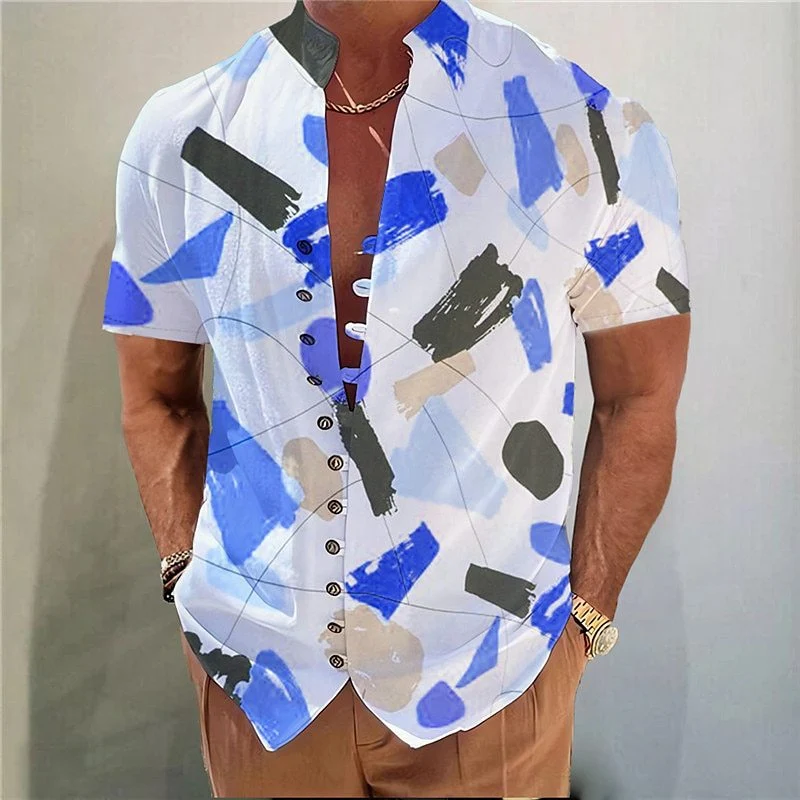 Jugendliches Kurzarm-Freizeitshirt mit geometrischem 3D-Blumendruck, ein lässiges, atmungsaktives Oberteil für warme Tage und coole Looks.