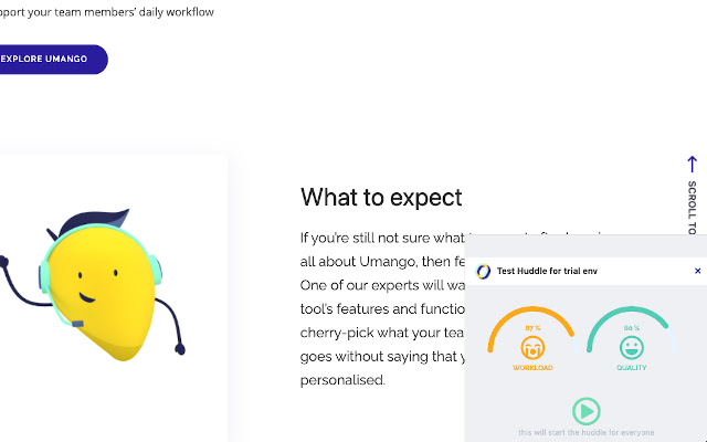 Umango Huddle Buddy chrome extension