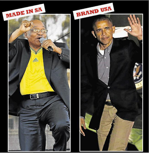 Presidents Jacob Zuma and Barack Obama