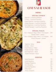 Om Sai Rasoi menu 1