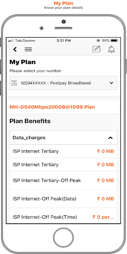 Tata Tele Broadband - Pay Bills  Track Usage