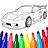 Car coloring games - Color car icon