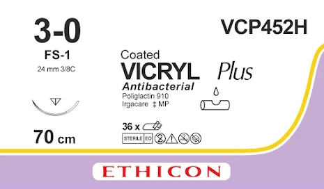 Vicryl Plus 3/0 FS-1 70cm VCP452H