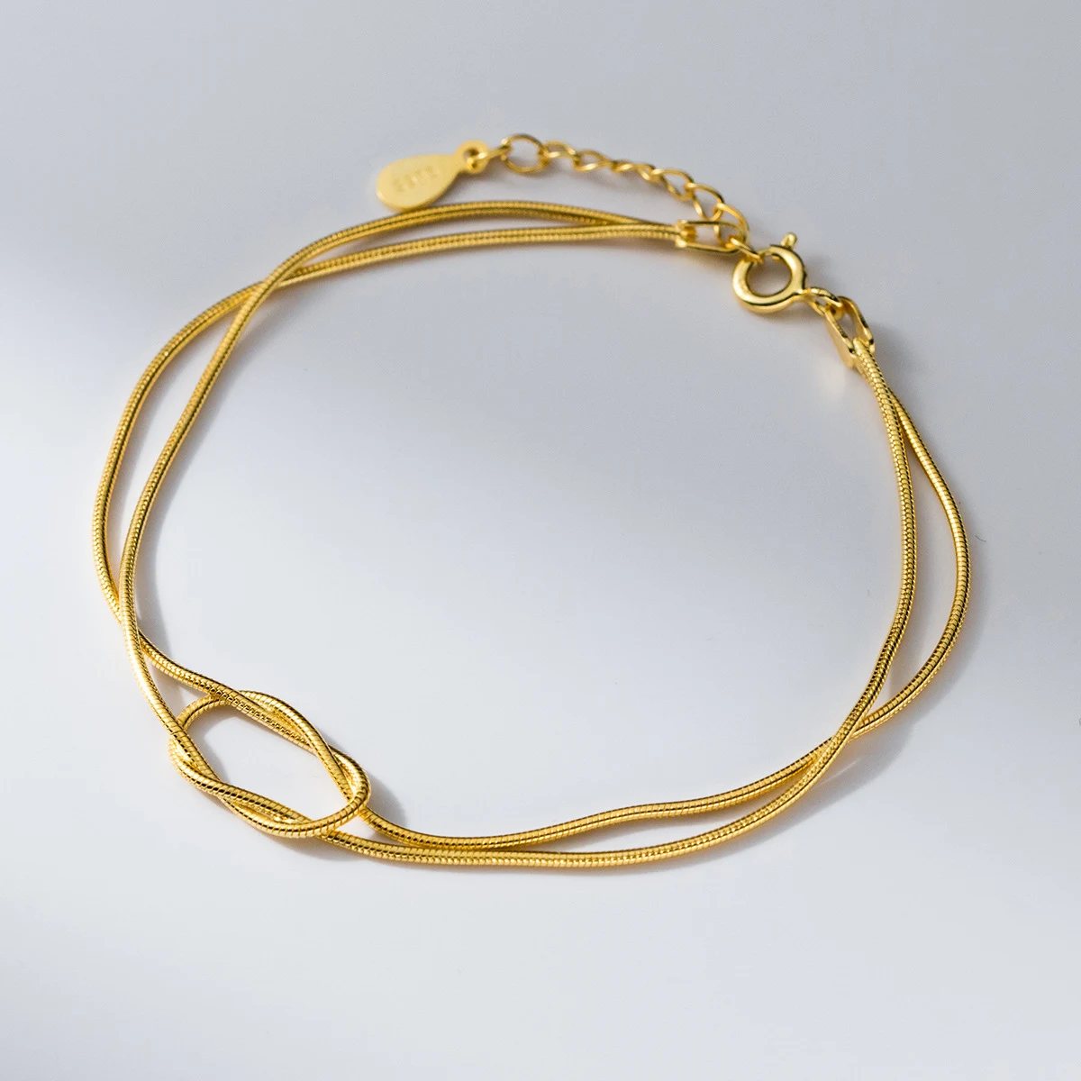 Title 3, Pulseira com corrente de osso de cobra e nó de ...