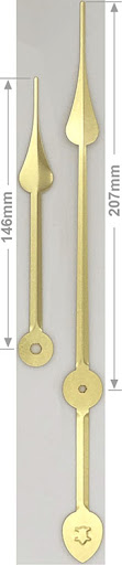 207mm gold spade hands