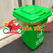 Thùng Rác Nhựa 30 Lít - Xanh, Vàng Và Cam