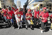 Satawu members march through Johannesburg. Bus drivers have been on strike for weeks demanding a 13% pay increase. File photo