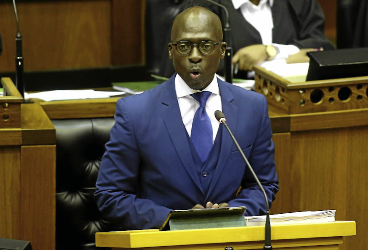 Finance Minister Malusi Gigaba during his Medium-term Budget speech in parliament in Cape Town on Wednesday.