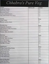 Chhabra's Take Away Pure Veg menu 4