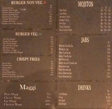 Cafe In Cave menu 