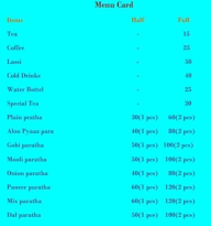 Foodies Junction menu 1