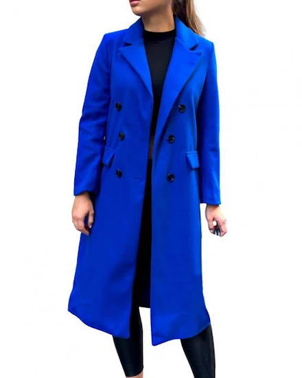 Women Winter Coat Thick Solid Color Pocket Elegant Double... - 1