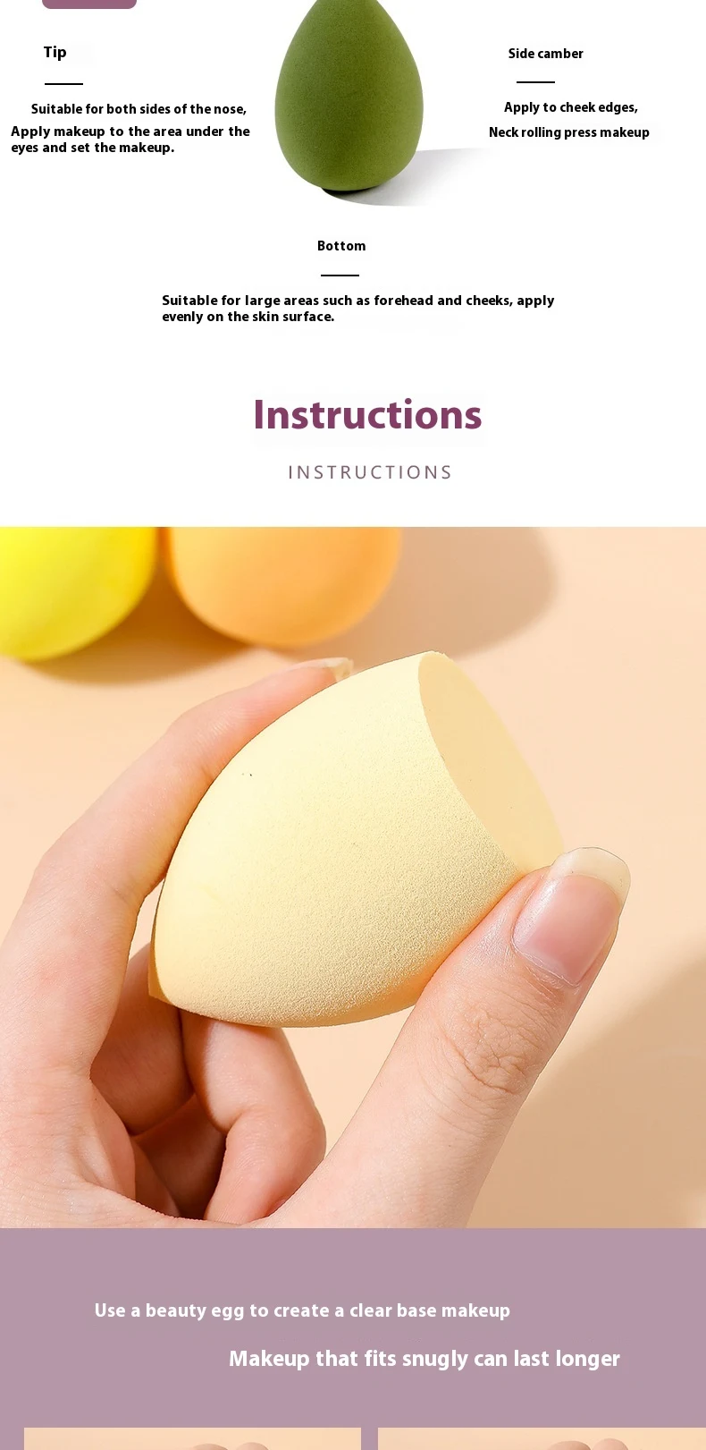 Title 4, Cosmetische ei-poeder-puff-spons, superzacht, v...