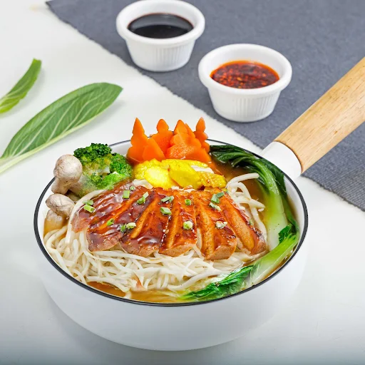 Miso Glazed Tofu Ramen Bowl