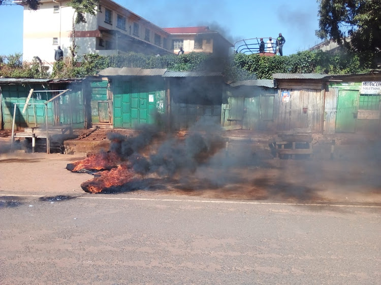 Demonstrations in Nyamira town on July 12, 2023.