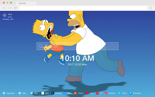 Simpson New Tab Page HD Hot Trends Theme