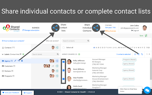 Share Google Contacts with Shared Contacts®