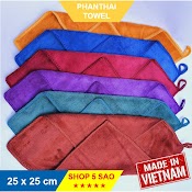 [Khăn Vuông Móc Treo] Lau Đa Năng Dành Cho Ô Tô, Xe Máy, Bàn Kính Sợi Microfiber Màu Ngẫu Nhiên