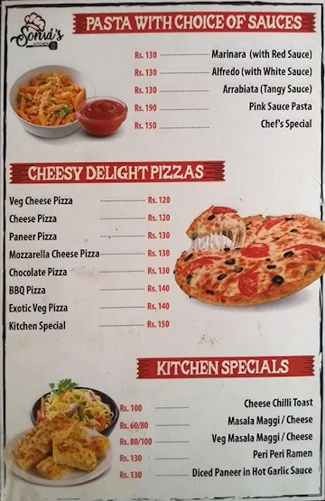 Sonvi's Kitchen menu 