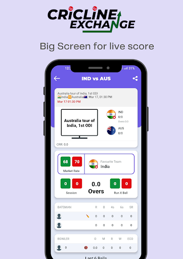 Screenshot Cricline Exchange Cricket Line