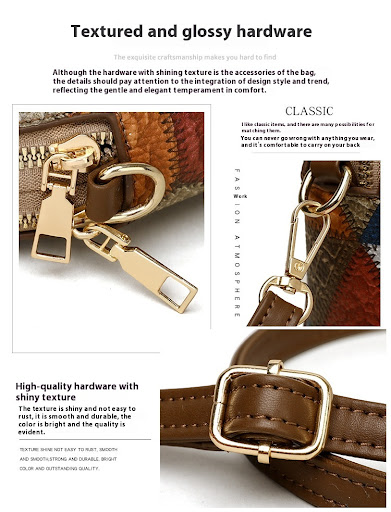 Title 4, Fashionable soft leather stitching shoulder bag...