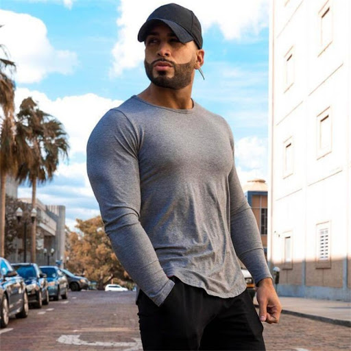 Title 6, Mens Solid Color Cotton Bottoming Shirt Long S...
